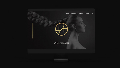 Only Hair Branding Project beauty black branding gold hair logo design logotype minimal salon