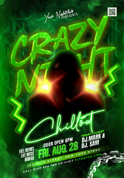 Crazy Night Out: The Ultimate Guide to a Wild Adventure branding design graphic design product design social media post