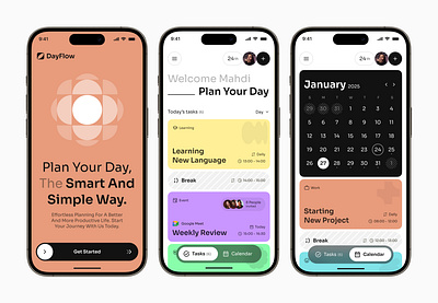 Planner Mobile App app application design mobile mobile app plan product design productivity ui ui ux ui ux design ux