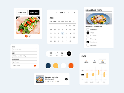 Food diary mobile app app appdesign design foodapp mobileapp ui ux uxui uxuidesign