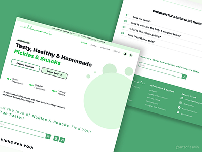Nallumma's | Homepage of a pickle brand 3d animation beauitful branding clean design ecommerce figma graphic design green homepage illustration logo modern products ui ux