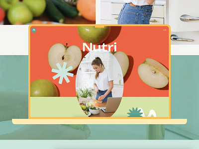 Nutri Showit Template 3d graphic design ui