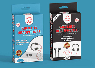 Wireless Headphone Packaging Box Design box design headphone headphone box headphone label label design packaging design