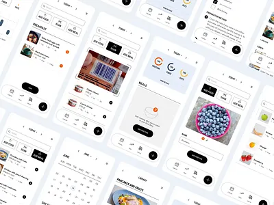 Food diary mobile app appdesign design foodapp mobileapp ui ux uxui uxuidesign