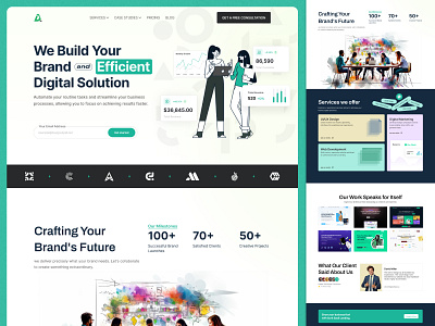 Creative Agency Design landing page ui ui design ux web design website design