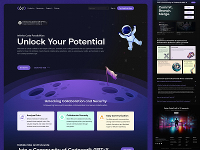 CodeCraft - Landing Page creativityunleashed design designsbyali landing page ui uidesign uiux ux design web design