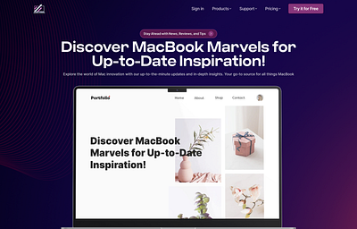 Macbook Marvels - Landing Page design designsbyali landing page ui uidesign uiux web design