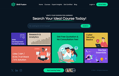 Skill Fusion - Landing Page branding design designsbyali landing page ui uidesign uiux web design