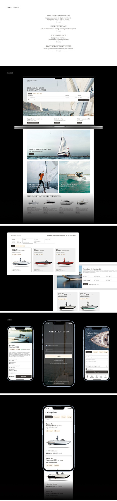 Boat renting app figma ui ux