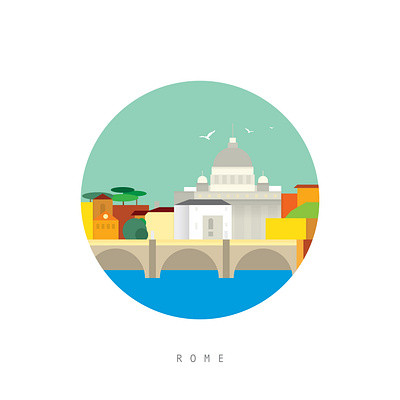 Daily Illustration graphic design illustration istanbul landmark rome