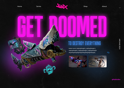 Jinx inspired Design arcane desifn graphic design jinx league of legends riot web webdesign