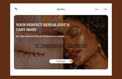 Myskin : skincare Ecommerce store. e commerce landing page product designer skincare uiux user experience