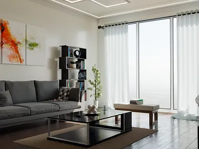 Bright room 3d design room visualisation