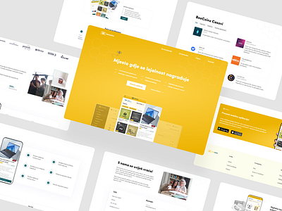 BeeCoinz website UI bee beecoinz ui ux web website yellow