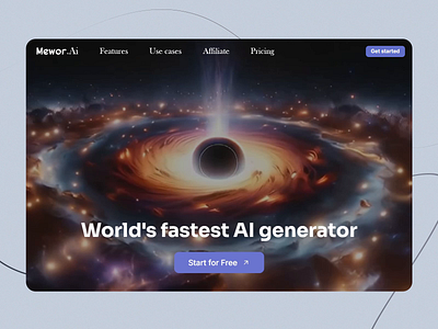 Memor.Ai - AI Generator Platform ai ai generator algorithm cloud computing data processing design illustration modern ui motion graphics productivity rapid ai tech ui ui design user interface ux ux design ux ui uxui web design