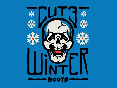 Cute Winter Boots ❄️ design doodle drawing graphic design illustration logo skull typography vector