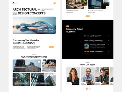 Architex Website architect architecture clean company design landing page portfolio property real estate residence residence house ui ux web web design website website design