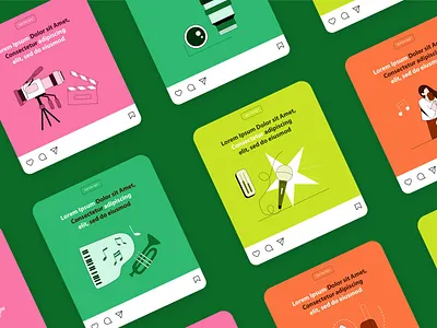 Customised set of Illustrations graphic design illustration minimal social media svg vector