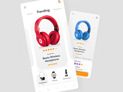 Headset mobile app UI app headset interface mobile ui ux