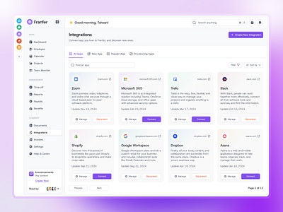 Integration Dashboard Design dashboard dashboard design design hr hr management integration integration dashboard ui ui design uidesign website design