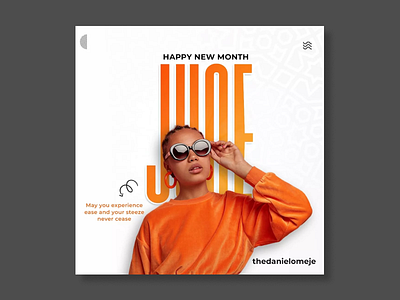 Happy New Month branding design flyer graphic design happy new month june new month ui