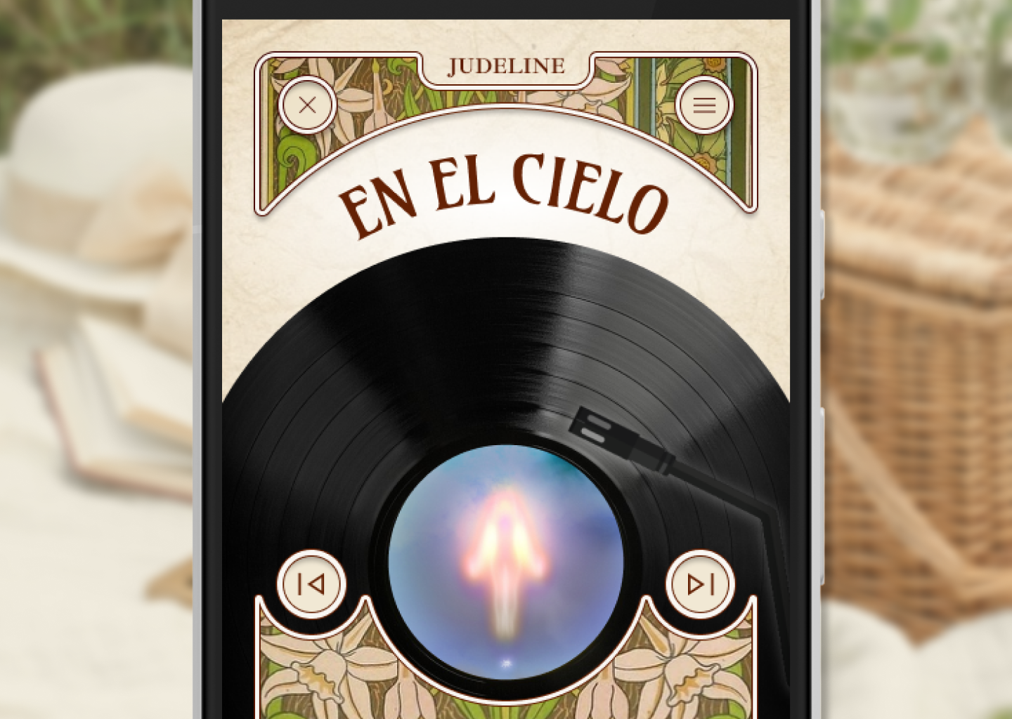 DAILY UI #009 | Music player art nouveau disk modernismo record retro skeumorphism tocadiscos ui vinyl xix
