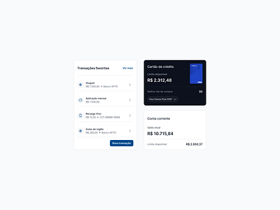 Cards - Finance cards design finance ui web