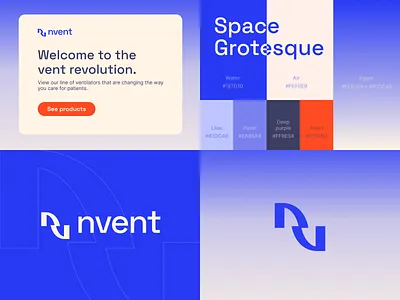 nvent Brand Tile branding gradient logo medical n type ui v