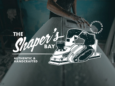 Shaper's branding authentic beach classic craft custom design electric tools hand drawn handcrafted illustration planer tool power tools retro sanding surf surf brand surfboard surfing