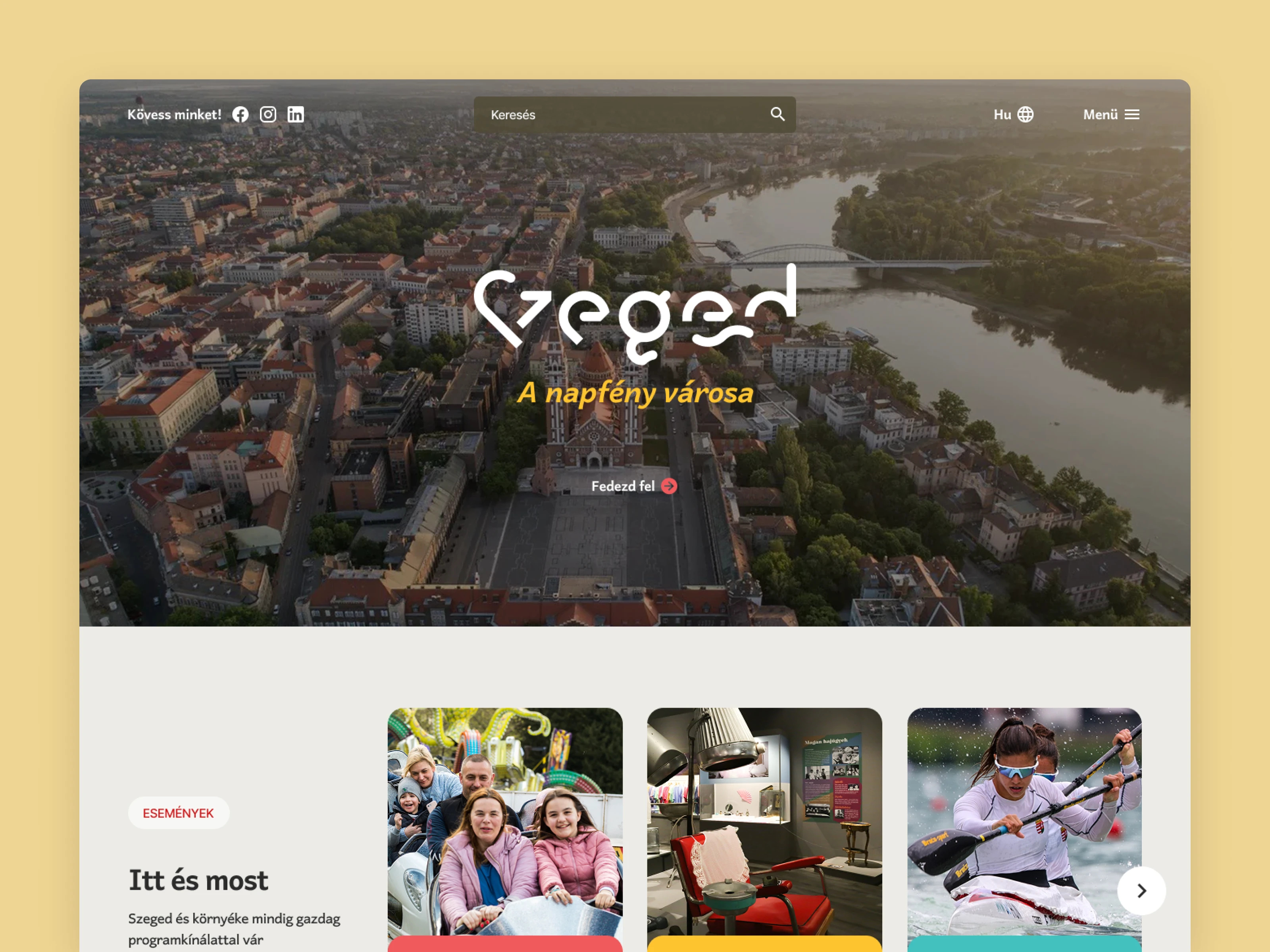 Szeged Tourism website clean desktop destination flat design responsive tourism travel web design website