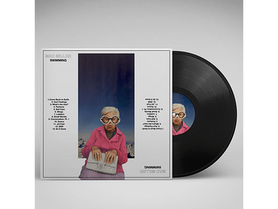 Mac Miller Swimming (REMAKE) album album cover design graphic design poster redesign typography