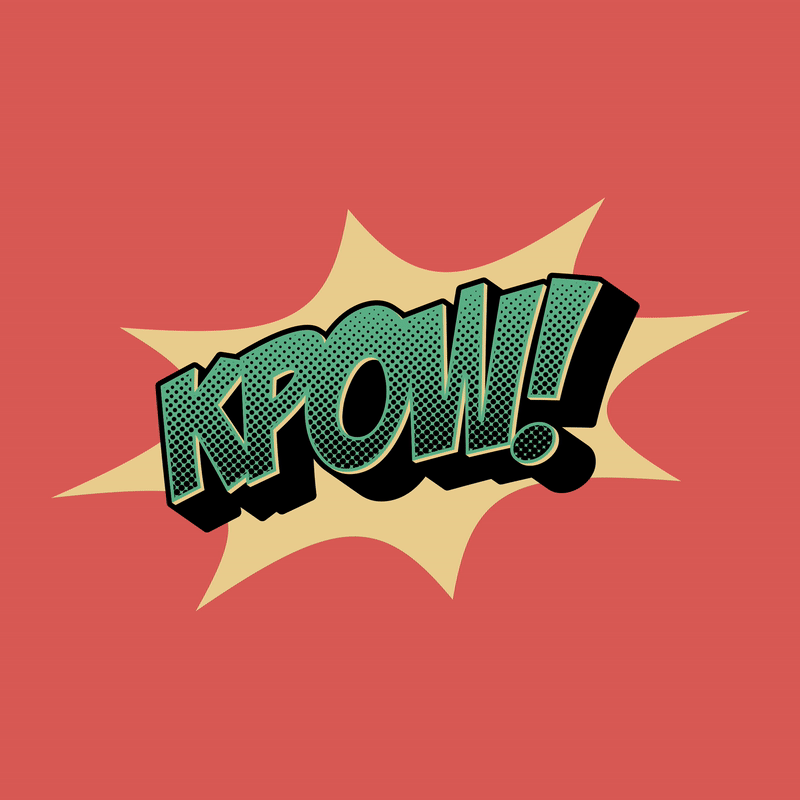 KPOW! Graphic Style comic comic book dan kuhlken dkng dkng studios graphic style kpow lettering nathan goldman super hero type typography vector