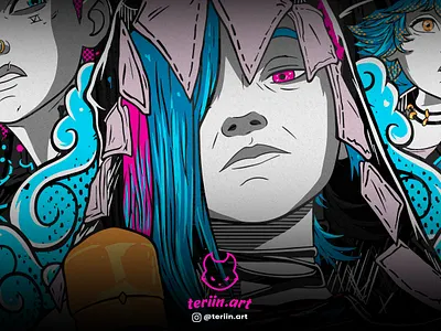 Arcane Jinx, Vi, Isha, Vander and Silco tshirt design arcane arcane vector illustration jinx league of legend print design tshirt tshirt design vector vi