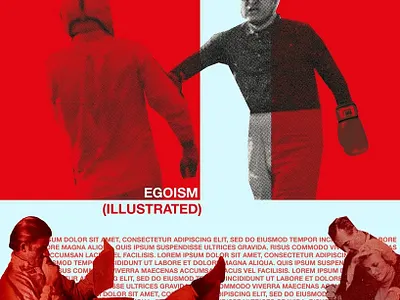 EGOISM (illustrated) collage collage poster design graphic design poster poster collage