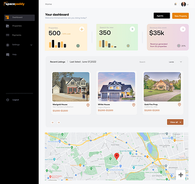 Spacepaddy Real estate listings design ui