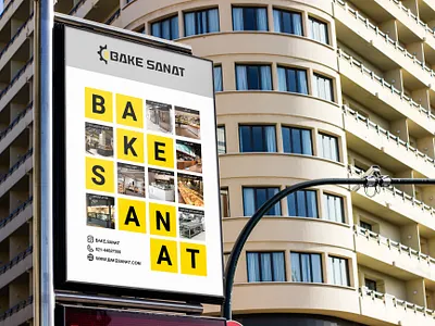 Designing banner and exhibition stand for Bake Sanat Company graphic design