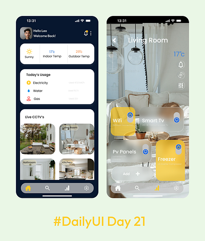Smart Home Monitor #DailyUI day 21/100 branding dailyui design figma ui ux