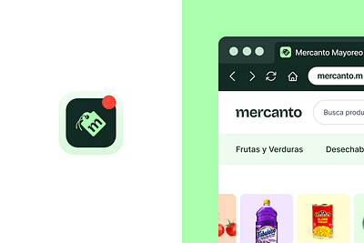 Mercanto - Web app colors green web