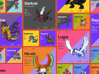 Pokémon Prints charizard darkrai design graphic design ho oh hoenn illustration johto kanto lugia pkmn pokemon pokemonart pokémon poster prints rayquaza sinnoh typography unova