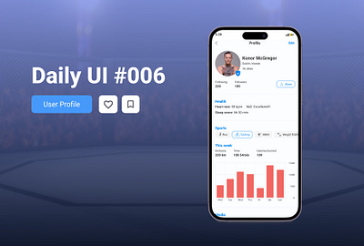 User profile app daily ui figma sports ui