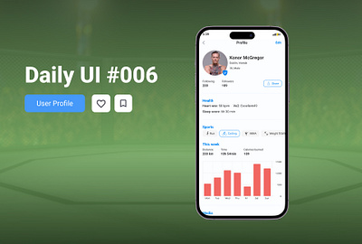 User profile app daily ui figma sports ui