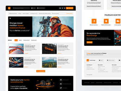 Orange - Web Design design figma graphic design orange telecoms ui ui design ux web