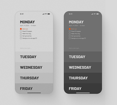 Weekstack - App Design app design graphic design ios mobile ui