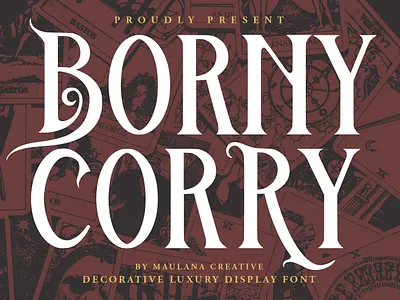 Borny Corry Decorative Luxury Display Font animation branding design font fonts graphic design illustration logo nostalgic