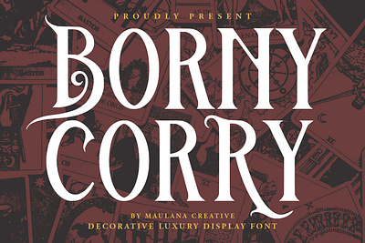 Borny Corry Decorative Luxury Display Font animation branding design font fonts graphic design illustration logo nostalgic