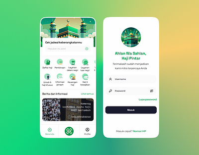 🕋 - Redesign of Haji Pintar app design haji heuristic kakbah mobile pintar redesign testing typography ui uiux usability