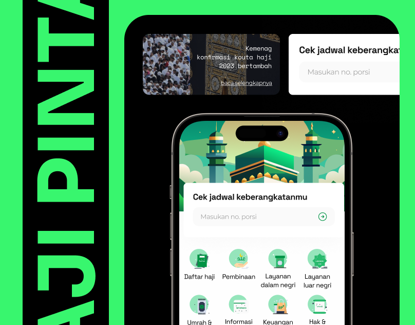 🕋 - Redesign of Haji Pintar app design haji heuristic kakbah mobile pintar redesign testing typography ui uiux usability