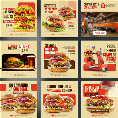 Social Media | Burger art burger design digital art graphic design social social media