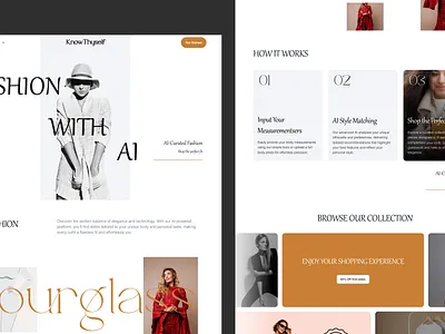 KnowThyself fashion landingpage luxury websitedesign