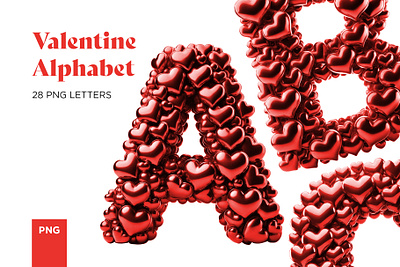 Valentine's Day Alphabet Letters hearts letters png letters valentines day clipart valentines day graphics valentines day hearts